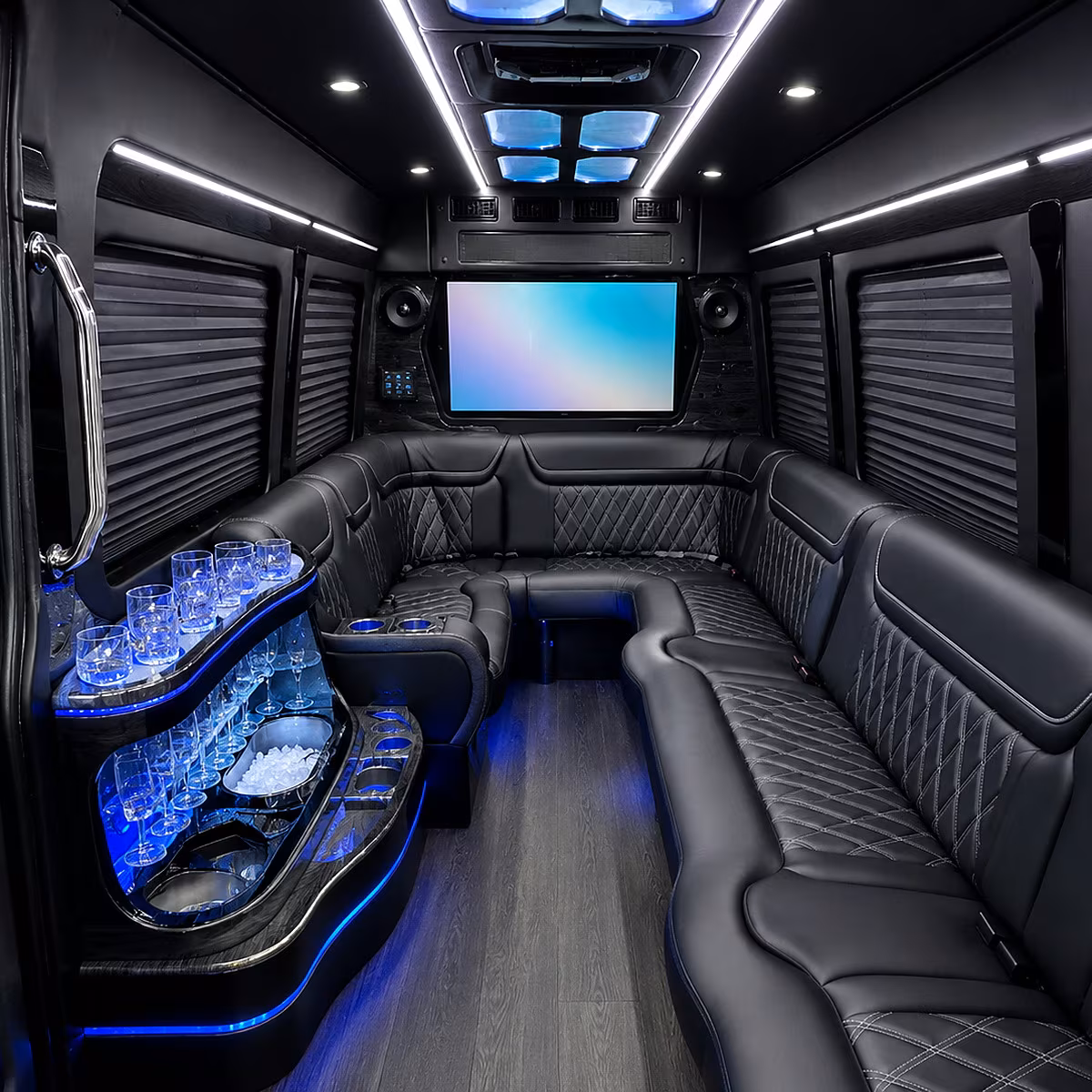 Daly City Concert & Music Festival Transportation party bus interior